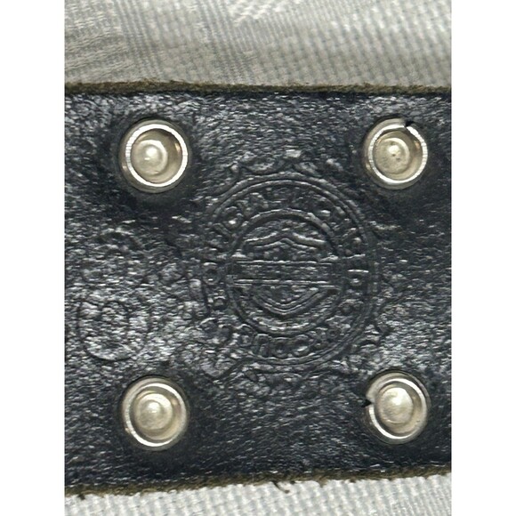 HARLEY DAVIDSON Motorcycle USA  28 Wide Black Leather Silver Studded Womens Belt main image 7